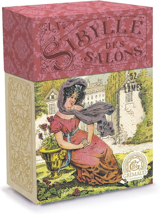 Grimaud - La Sibylle des Salons – Oracle divinatoire - Coffret de 67 Cartes fabriquées en France - Fiche Mots clés et vidéo explicative incluses - Cartomancie - Jeux de cartes à jouer - Librairie du Grimoire Ancien