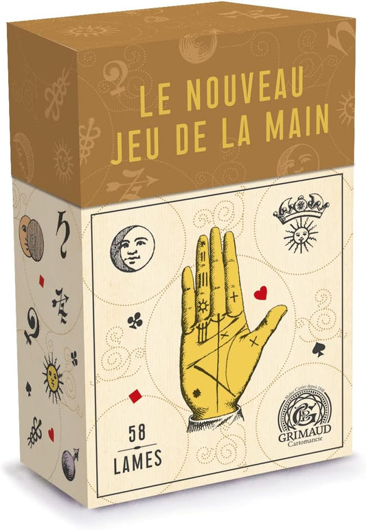 Grimaud - Le Nouveau Jeu de la Main - Cartomancie - Jeu divinatoire ludique & Moderne - Coffret de 84 Cartes - Jeux de cartes à jouer - Librairie du Grimoire Ancien