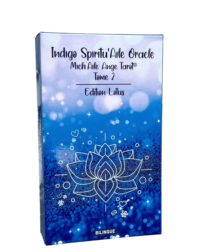 Indigo Spiritu'Aile - Oracle 52 cartes intuitives + notice - de Mich'Aile Ange Tarot - Librairie du Grimoire Ancien