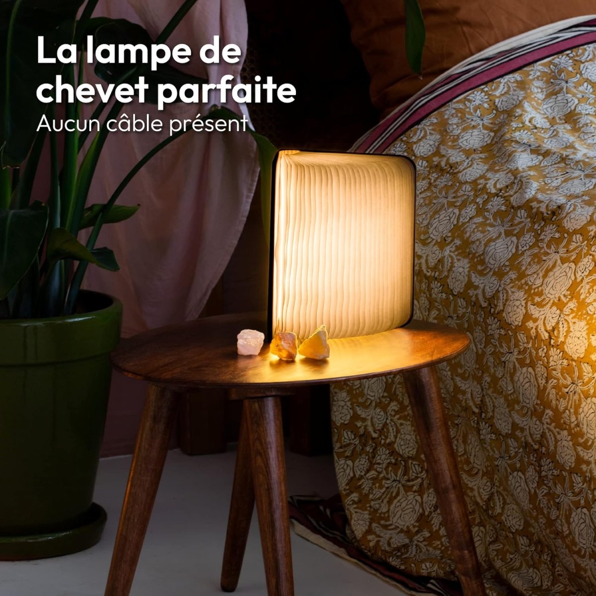 Lampe de Livre Gadgy® Grande avec Fermeture Magnétique, Papier Tyvek de Qualité, Éclairage 3 Couleurs, Affichage 360° - Lampes de table - Librairie du Grimoire Ancien