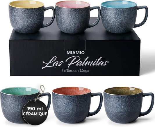 Tasses 6 x 470 ml café ou thé - en grès moderne - Ensembles de mugs - Librairie du Grimoire Ancien